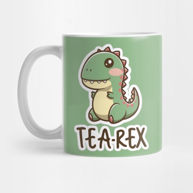 Tea rex having tea by Spaceboyishere